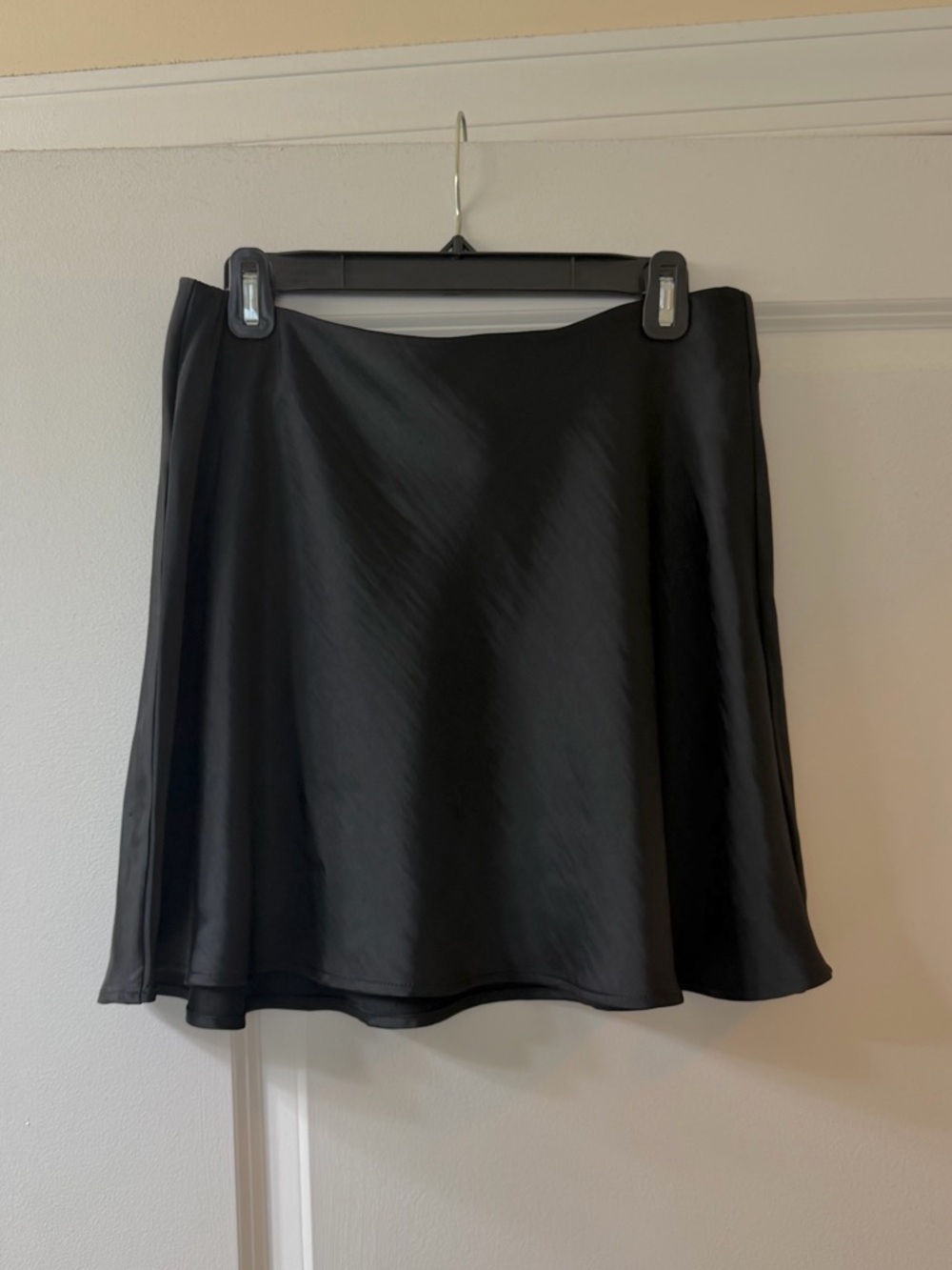 Black mini Satin Skirt